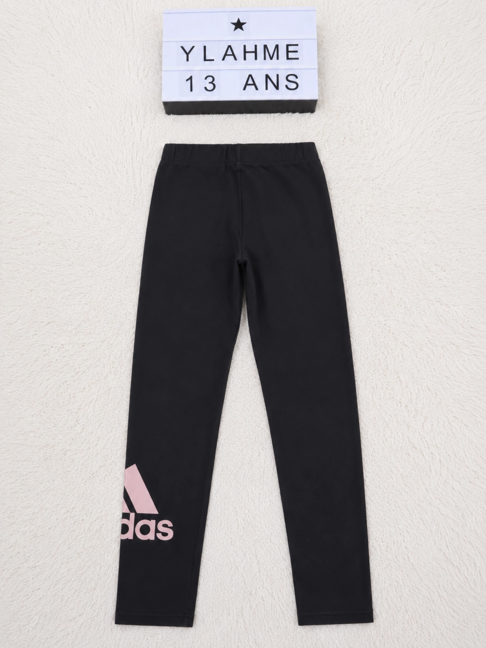 Adidas black leggings with pink logo size 13-14 years 👒 – photo 4